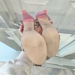 ASOS Like New Tinkerbell Bubblegum Metallic stripes strappy heels Sz 7 Photo 4