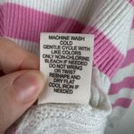 Jessica Simpson  Pink Striped Sweater Sz M V-Neck Pullover Country‎ Club Preppy Photo 6