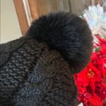 Michael Kors  Black Acrylic Pom Crochet Beanie Cap Photo 4