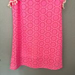 Lilly Pulitzer Astara Bright Pink Embroidered Floral Pom Pom Mini Dress XXS Photo 4