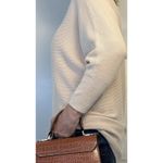 Ellen Tracy Cozy Ribbed Knit Sweater Women's Oversize Neutral Beige Top Medium Photo 2