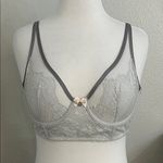Victoria's Secret Victoria’s Secret‎ Body By Victoria Unlined Demi Gray Lace Bra Size 36B Photo 0
