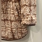 Blue B Collection Plaid Fur Coat Brown Photo 3