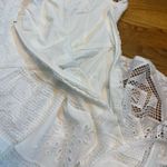 Ciebon Women Medium White Lace Patchwork Floral Criss Cross High Neck Mini Dress Photo 9