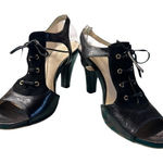 Kate Spade  Leather With Suede Lace Up and Tongue Chunkier Heels‎ Size 7 Photo 0