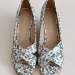 Jack Rogers NWOT Palmer Criss Cross Heel Wedge White Floral Espadrilles Photo 0