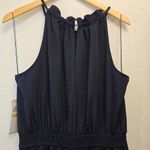 London Times {14} NWT  Deep Navy Cropped Pant Romper Wide Leg Photo 2