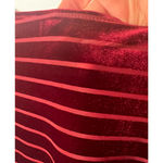 Ralph Lauren Lauren Womens Top Size M Petite Burgundy Pullover Velvet Holiday Photo 5