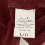 ALC Frank Women’s A.L.C. red linen cross back short sleeve top size large Photo 3