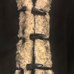 WHITE HOUSE BLACK MARKET Black and Cream Blazer with Elegant Fur Trim Size M Photo 4