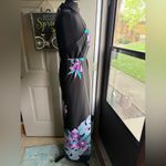 Vintage Pebble Sand Hawaii wrap halter tropical floral maxi dress, size medium Purple Photo 5
