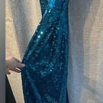 Adrianna Papell Vintage Adriana Papell Blue/Green Sequin Full Length Formal Gown, size 8 Photo 3