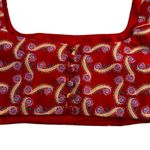 Saloni Multicolor Printed Poplin Cropped Tank Top Women 8 NWT MSRP $201 | 47 Photo 3