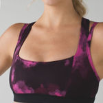 Lululemon Splendour Bra Sz 4 Blooming Raspberry/Black Photo 0