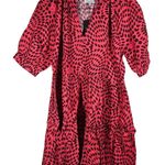Area‎ Stars Circle Dot Puff Sleeve Dress In Red L NWT Size L Photo 0
