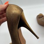 Giuseppe Zanotti  Bronze Gold Leather Crystal Embellished Pumps Heels Size 38 Photo 9