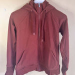 Athleta Triumph Women's Rust Color Zip-Up Hoodie Jacket Size Large Athleisure Photo 0