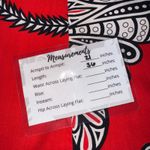 Leidirose Red Paisley Print Dress Short Sleeve Vintage Made in Philippines Size M Photo 4