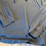 PINK - Victoria's Secret PINK Victoria’s Secret Pullover Hoodie Shirt Size Medium Blue/White Photo 7