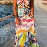 PatBO Bloom Cutout Maxi Dress White Size 4 Photo 0