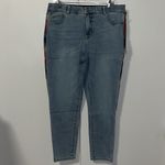 Knox Rose  Mid-Rise Embroidered Skinny Jeans Light Wash Stretch Denim Women’s 14 Photo 1