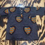 Handmade African Ankara Shirt β Heart Print β Unisex β Size L/XL ( approx.) Black Size L Photo 0