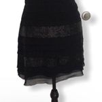 BCBGeneration Black Tiered Sequin Mini Skirt Photo 0