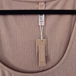 SKIMS New Soft Lounge Shimmer Long Sleeve Dress Camel Tan Metallic Foil Size M Photo 6