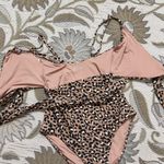 Aerie Swimsuit Leopard Print Wrap One Piece Monokini XS Long Photo 2