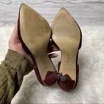 Trouve Devina Genuine Calf Hair d'Orsay Pointy Toe Pumps Burgundy Size 7 Heels Red Photo 9