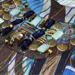 Anthropologie  One September Women’s Size M Turquoise Peacock Print Tank Top Photo 5