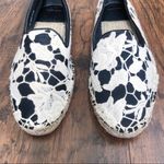 Cole Haan • Palermo lace espadrilles flats slip on loafers black leather cream Photo 3