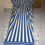 Matilda Jane  the road ahead striped blue white floor‎ length maxi dress medium Photo 4