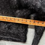 Search for Sanity Fuzzy Eyelash Knit Cropped Sweater Small Black Cozy Clubwear Photo 5