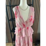 ASOS design floral pink dress below the knee classy, sexy & stylish summer dress Photo 1