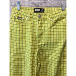 MINGA London Plaid Pants Women's Yellow Green Checkered High Waist size 2 Photo 1