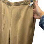 Talbots  Petite Wool Pants Tan Size 16 Cuffed Hem Flat Front Belted Pockets Lined Photo 5