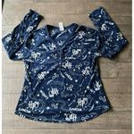 Harry Potter  Women's Blue White Leviosa Fleece Pajama Set size small Photo 1