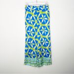 Haute Hippie  | Bright Blue and Green Wide Leg Floral Print Sz. Small Photo 1