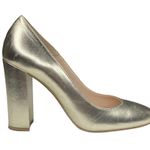 White Mountain Summit ᪥ Aggie Chunky Round Heeled Pumps ᪥ Metallic Gold ᪥ 39 8.5 Photo 14