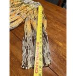 Jaclyn Smith  Beaded Boho Blouse Small Yellow Brown 3/4 Sleeve Top Shirt S Photo 6