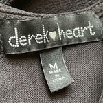 Derek Heart Black Jumpsuit Women’s Size M Side White Stripe Belted Sleeves Photo 9