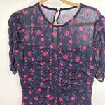 Tanya Taylor  Falling Floral Carti silk ruffle boho mini Dress Size 8 Photo 4