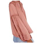 Ulla Johnson NEW NWT Maeve Ruffle Satin Blouse - Copper size 10 women’s designer Photo 3