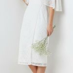 ASOS MAYA DELUXE for Sequined Wrap Midi Dress , Ecru, 6 (US) Photo 0