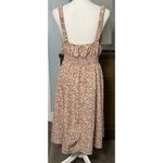 SheIn  Pink Dress With Blue & White Floral Print, Smocked, Stretchy Straps, XL Photo 3