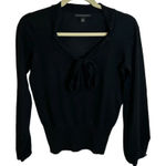 Banana Republic  BLACK SILK AND RABBIT HAIR BOW SWEATER Photo 0