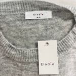Elodie New Tulip Hem Crewneck Sweater Lightweight Pullover Heather Grey Photo 11