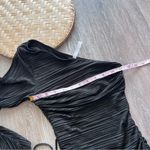 Lucy in the Sky  black ruched‎ one shoulder mini dress Photo 3