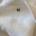 White Bonjour Eiffel Tower Sweater Size M Photo 3